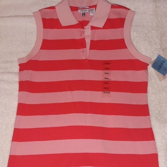 NWT Izod Sleeveless Polo Shirt‎ Santa Barbara Small - Picture 1 of 7